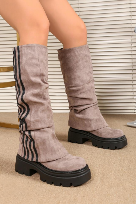 Kozaki BLUNERFA, Kolor :  beżowy, IVET.PL - Modna odzież