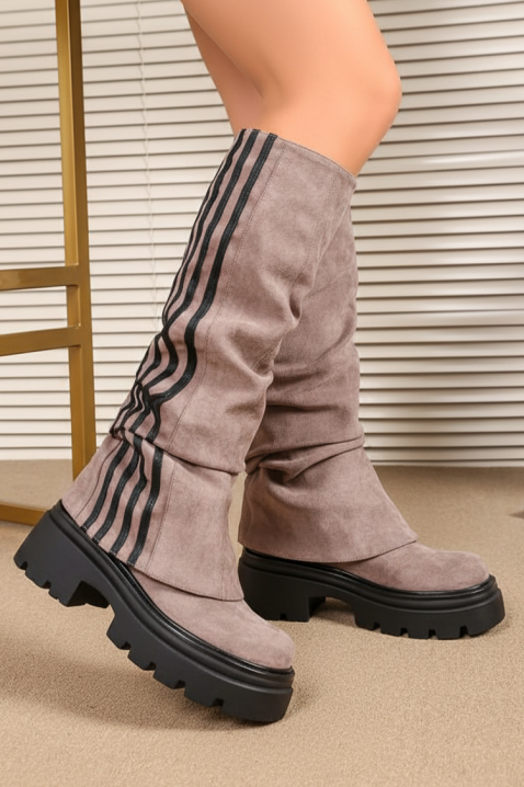 Kozaki BLUNERFA, Kolor :  beżowy, IVET.PL - Modna odzież