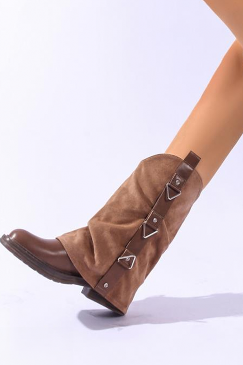 Kozaki KRISTELNA BROWN, Kolor : brązowy, IVET.PL - Modna odzież