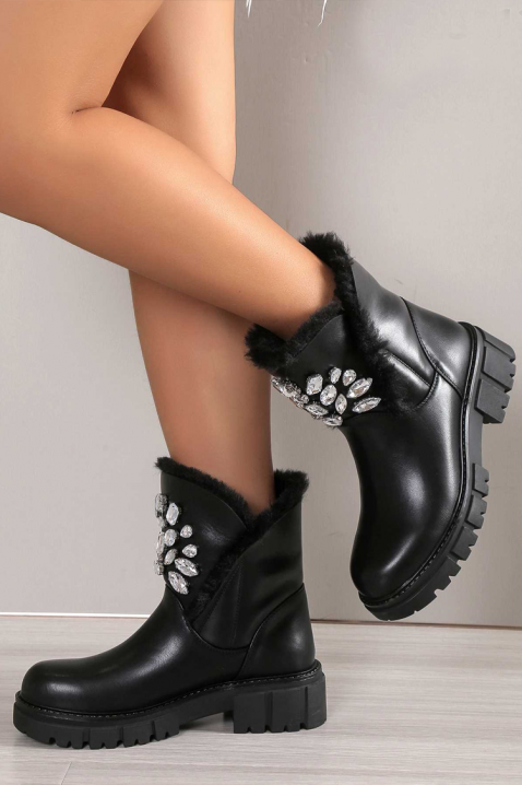 Botki DONVELXA, Kolor : czarny, IVET.PL - Modna odzież