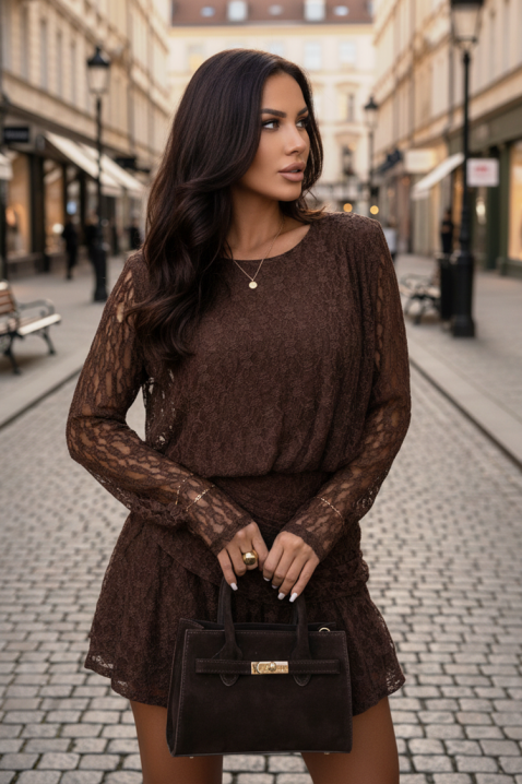 Sukienka TRALNEZA BROWN, Kolor : brązowy, IVET.PL - Modna odzież