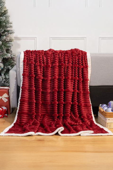 Koc NELMIRFA RED 160x200 cm, Kolor : czerwony, IVET.PL - Modna odzież