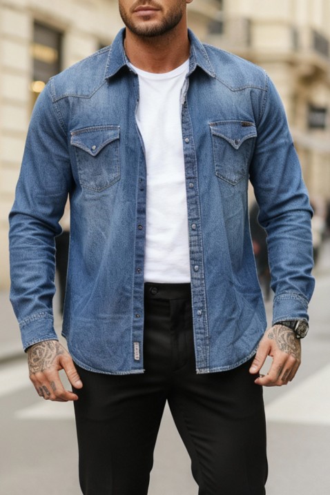 Koszula TORMER BLUE, Kolor : chabrowy, IVET.PL - Modna odzież