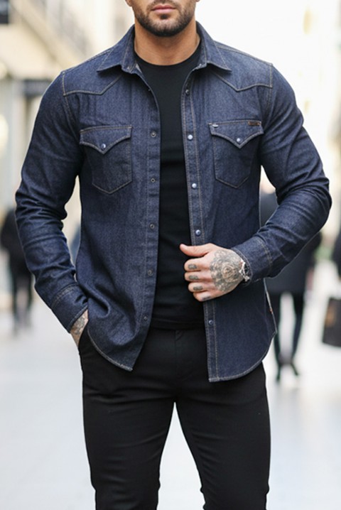 Koszula TORMER INDIGO, Kolor : indygo, IVET.PL - Modna odzież