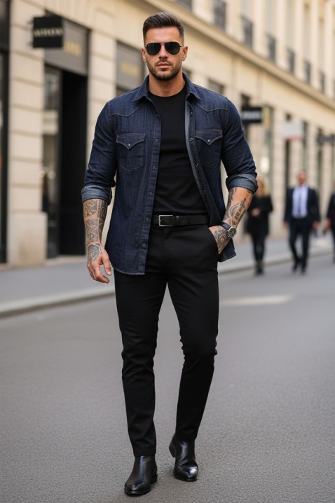 Koszula TORMER INDIGO, Kolor : indygo, IVET.PL - Modna odzież