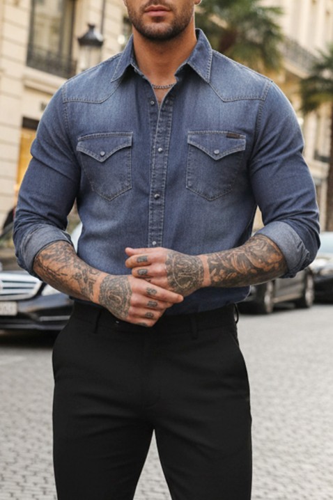 Koszula TORMER NAVY, Kolor : granatowy, IVET.PL - Modna odzież