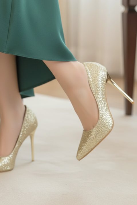 Buty KSILONDA, Kolor : złoty, IVET.PL - Modna odzież