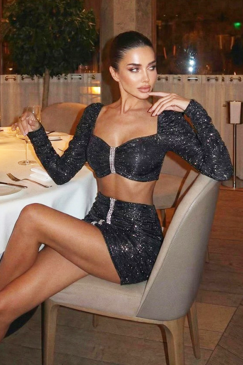 Komplet GLORZINA BLACK, Kolor : czarny, IVET.PL - Modna odzież