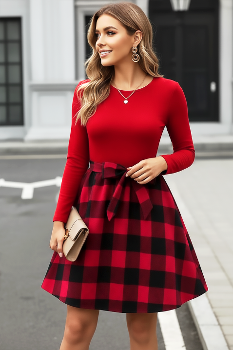 Sukienka GLAVENDA RED, Kolor : czerwony, IVET.PL - Modna odzież