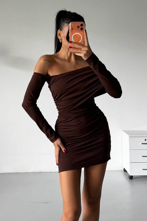 Sukienka LESGONZA BROWN, Kolor : brązowy, IVET.PL - Modna odzież