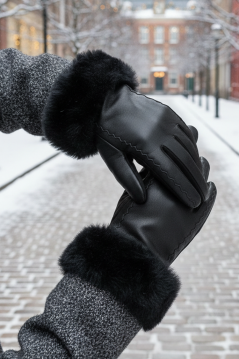 Rękawiczki POLIARZA BLACK, Kolor : czarny, IVET.PL - Modna odzież