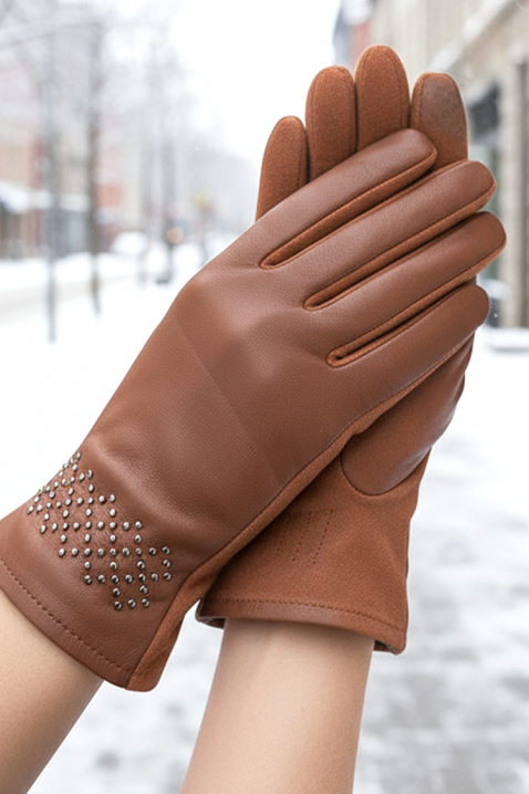 Rękawiczki VAKALZA CAMEL, Kolor : jasnobrązowy, IVET.PL - Modna odzież