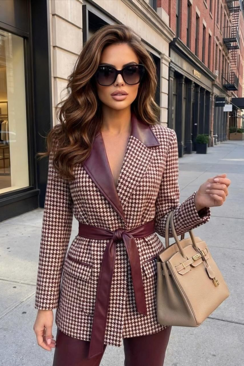 Marynarka SKAPILZA BORDO, Kolor : bordowy, IVET.PL - Modna odzież