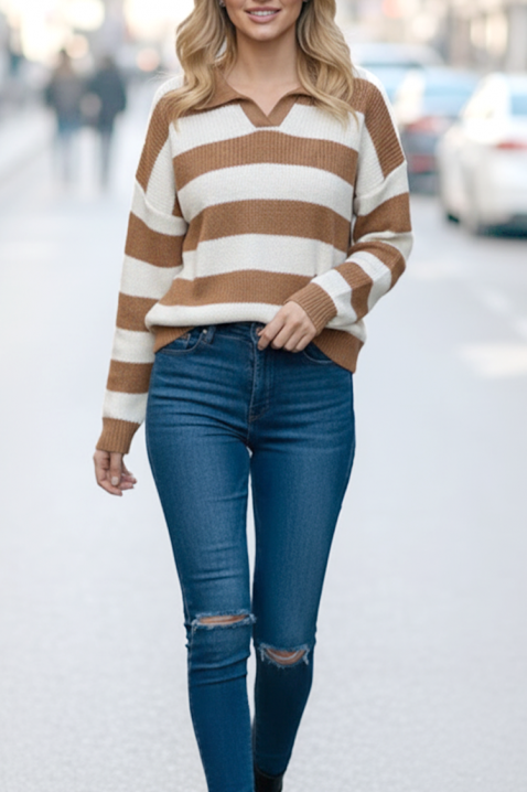 Sweter SARLANZA, Kolor : jasnobrązowy, IVET.PL - Modna odzież