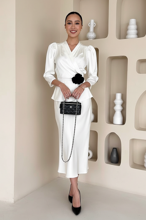 Komplet SATELZA WHITE, Kolor : biały, IVET.PL - Modna odzież