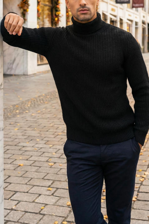 Golf BERFEN BLACK, Kolor : czarny, IVET.PL - Modna odzież