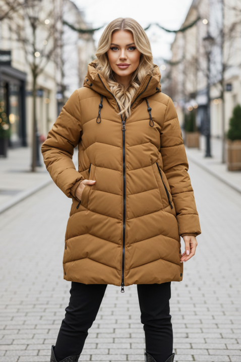 Kurtka KLAMILDA, Kolor : jasnobrązowy, IVET.PL - Modna odzież
