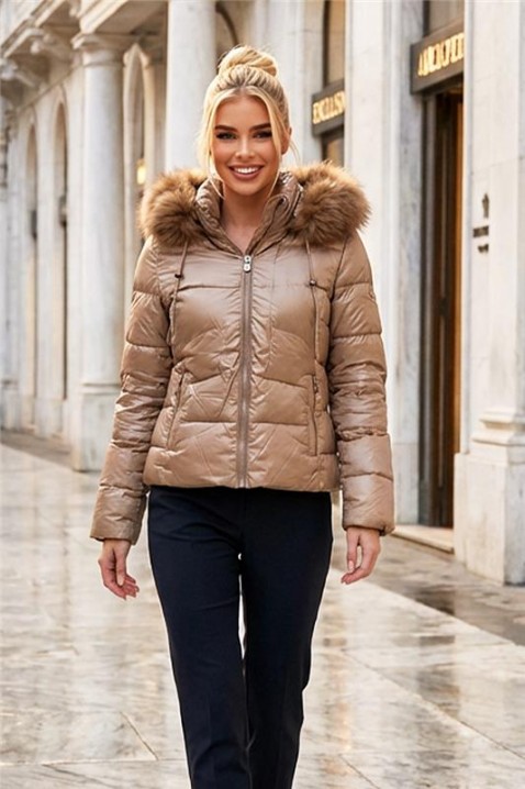 Kurtka PRAVOLZA BROWN, Kolor : brązowy, IVET.PL - Modna odzież