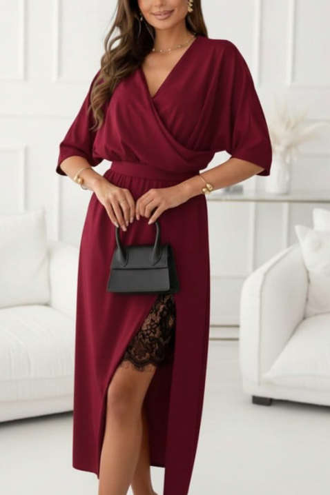 Sukienka ULVERZA BORDO, Kolor : bordowy, IVET.PL - Modna odzież