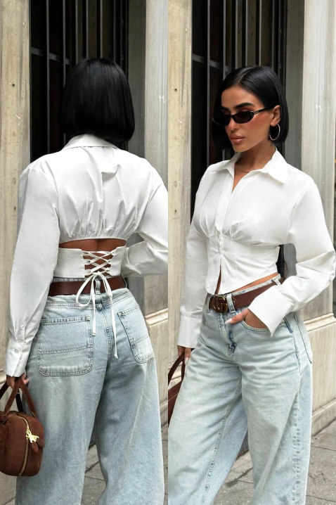 Koszula BANSOLTA WHITE, Kolor : biały, IVET.PL - Modna odzież