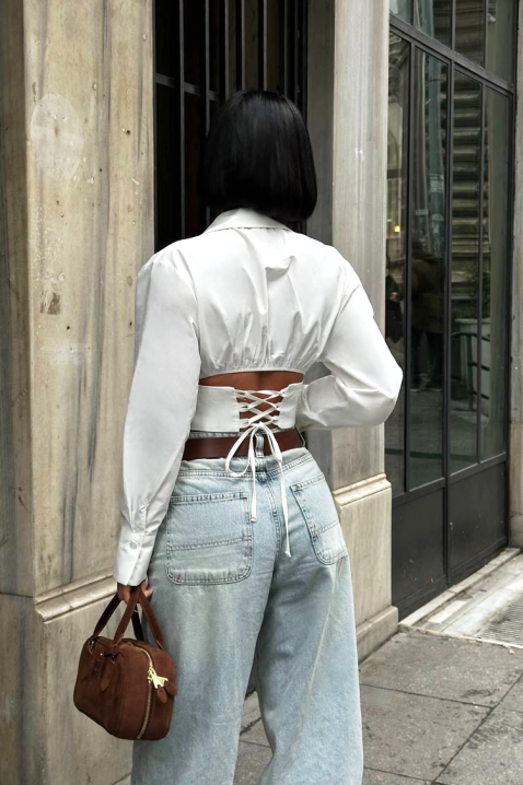 Koszula BANSOLTA WHITE, Kolor : biały, IVET.PL - Modna odzież