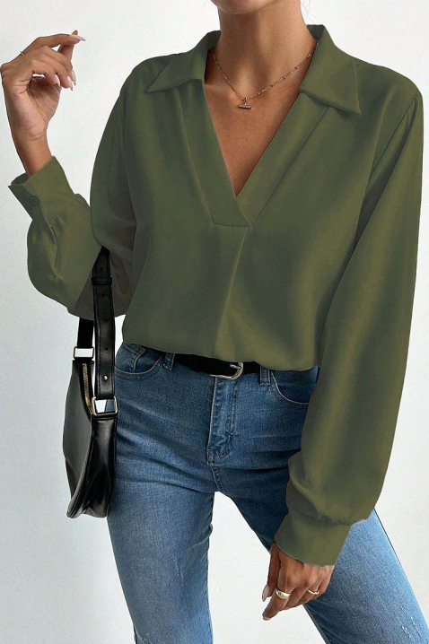 Bluzka MIOHEZA KHAKI, Kolor : khaki, IVET.PL - Modna odzież