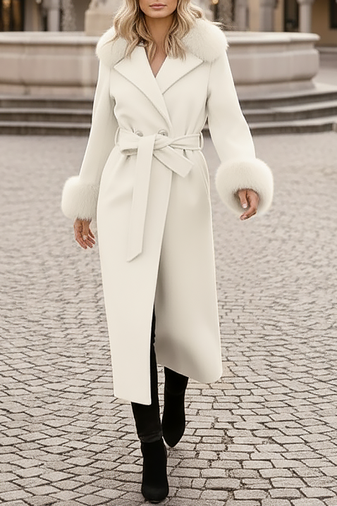 Płaszcz LUXINDA WHITE, Kolor : biały, IVET.PL - Modna odzież