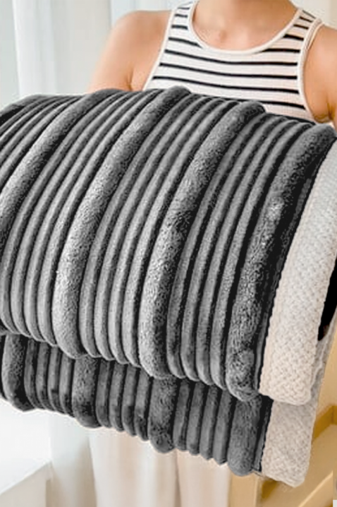 Koc JERLONDA GRAFIT 160x200 cm, Kolor : grafitowy, IVET.PL - Modna odzież