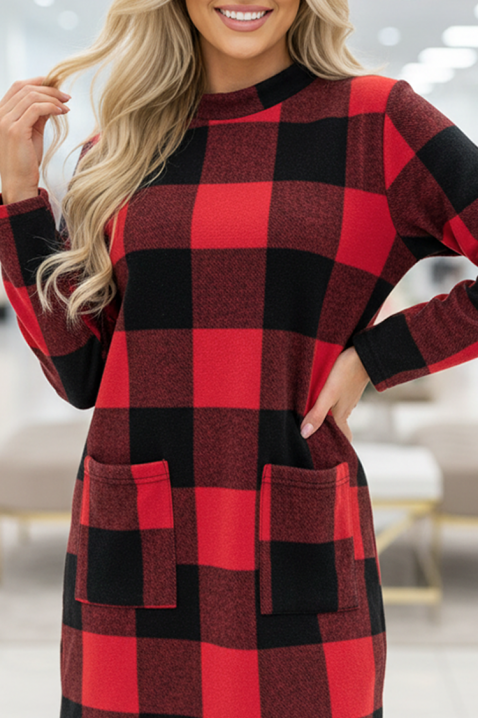 Tunika DERVILDA, Kolor : czerwony, IVET.PL - Modna odzież