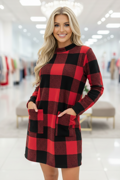 Tunika DERVILDA, Kolor : czerwony, IVET.PL - Modna odzież