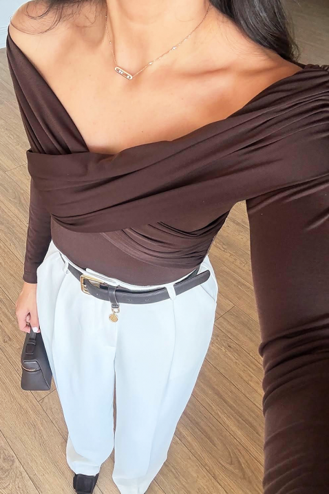 Bluzka DIOVERA BROWN, Kolor : brązowy, IVET.PL - Modna odzież