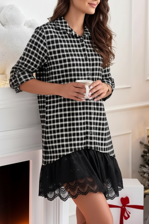 Sukienka MIOGEJA, Kolor : czarny z białym, IVET.PL - Modna odzież