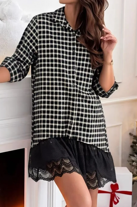 Sukienka MIOGEJA, Kolor : czarny z białym, IVET.PL - Modna odzież