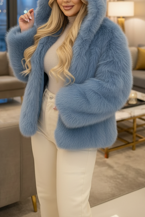 Płaszcz ANJELZA SKY, Kolor : błękitny, IVET.PL - Modna odzież