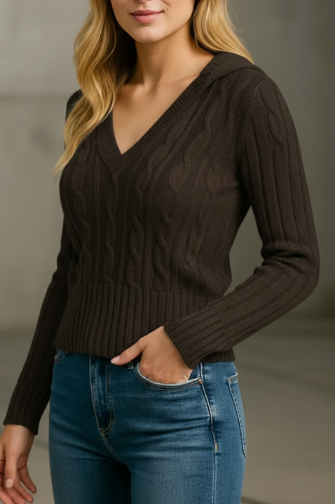 Sweter GRANDILA BROWN, Kolor : brązowy, IVET.PL - Modna odzież