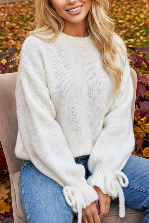 Sweter ZARELDA WHITE, Kolor : biały, IVET.PL - Modna odzież