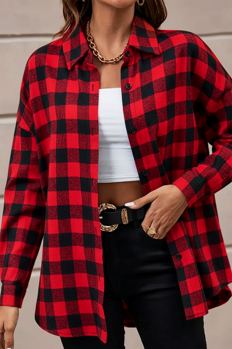 Koszula ABRONDA RED, Kolor : czerwony, IVET.PL - Modna odzież