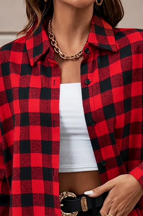 Koszula ABRONDA RED, Kolor : czerwony, IVET.PL - Modna odzież