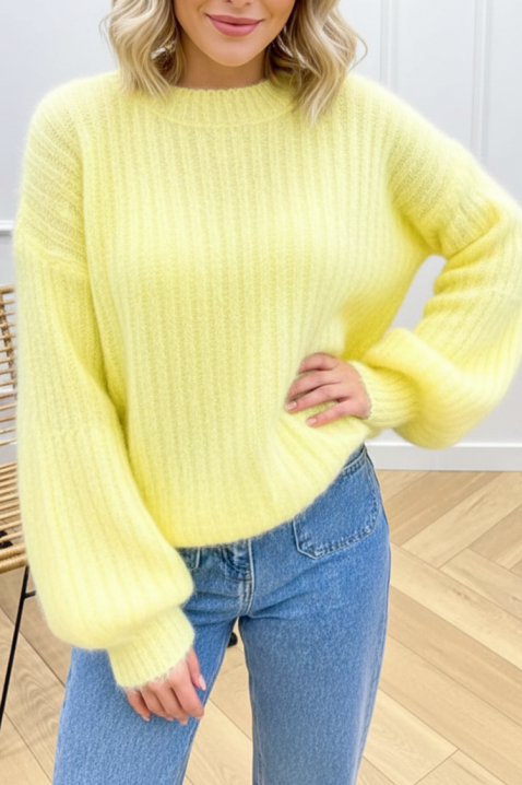 Sweter DROVELDA YELLOW, Kolor : żółty, IVET.PL - Modna odzież
