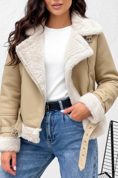 Kurtka KLEVOLDA BEIGE, Kolor :  beżowy, IVET.PL - Modna odzież