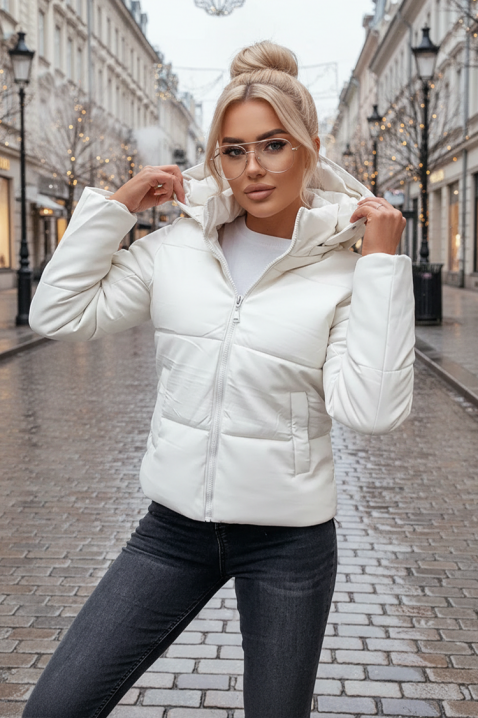 Kurtka BOMBERA WHITE, Kolor : biały, IVET.PL - Modna odzież