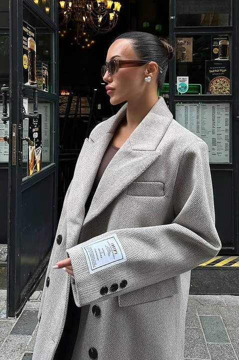 Płaszcz VURDELZA BEIGE, Kolor :  beżowy, IVET.PL - Modna odzież