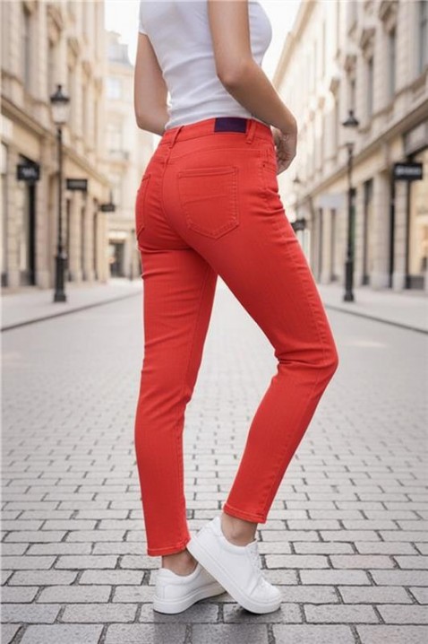 Jeansy KRIMIZA CORAL, Kolor : koralowy, IVET.PL - Modna odzież