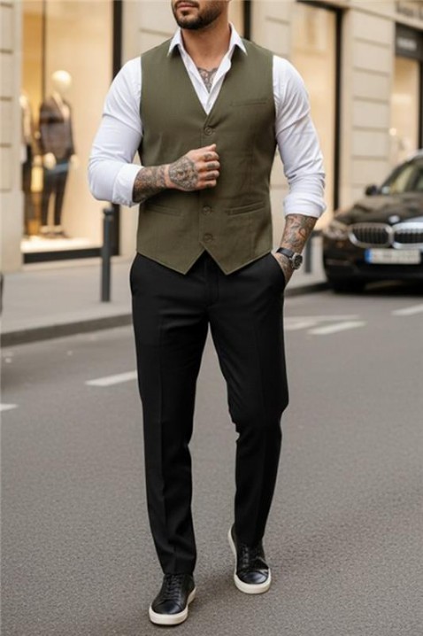 Kamizelka BROZON KHAKI, Kolor : khaki, IVET.PL - Modna odzież