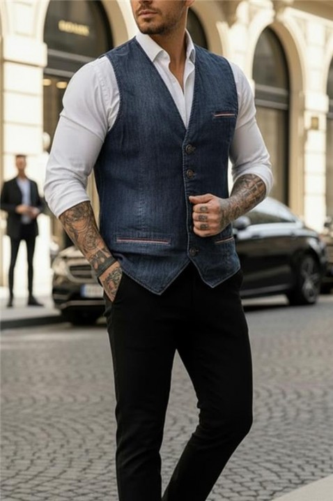 Kamizelka RALZONO, Kolor : granatowy, IVET.PL - Modna odzież