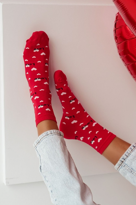 Skarpety FIOMELZA RED, Kolor : czerwony, IVET.PL - Modna odzież