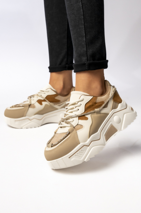 Sneakersy LEOVENZA, Kolor : brązowy, IVET.PL - Modna odzież