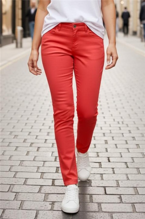 Spodnie TOXERA, Kolor : koralowy, IVET.PL - Modna odzież