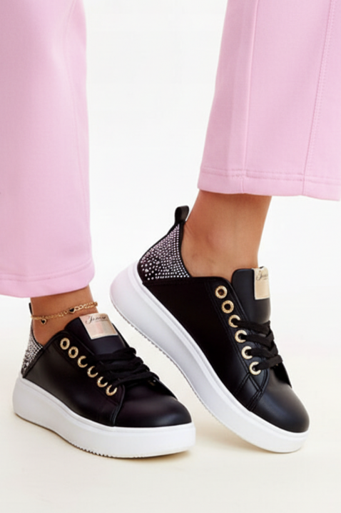 Trampki KLAMELDA BLACK, Kolor : czarny, IVET.PL - Modna odzież