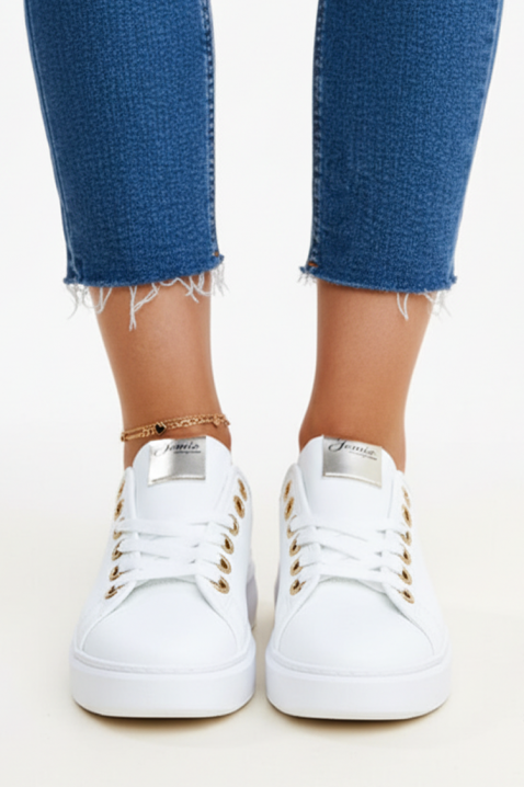 Trampki KLAMELDA WHITE, Kolor : biały, IVET.PL - Modna odzież